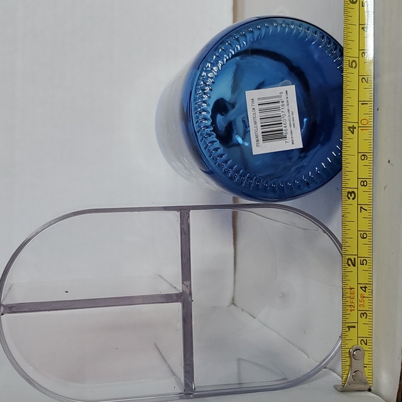 Pump Dispenser Clear Vanity Organizer Soap Lotion Tooth Makeup Brush Container - Picture 8 of 12